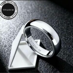 Women’s Luxury Collection Silver Titanium Steel 6mm Band Size 6